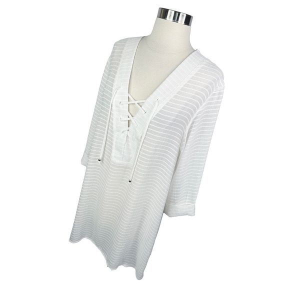 J. Valdi Santa Barbara Big Shirt Tunic Coverup - Size Large - Picture 3 of 6